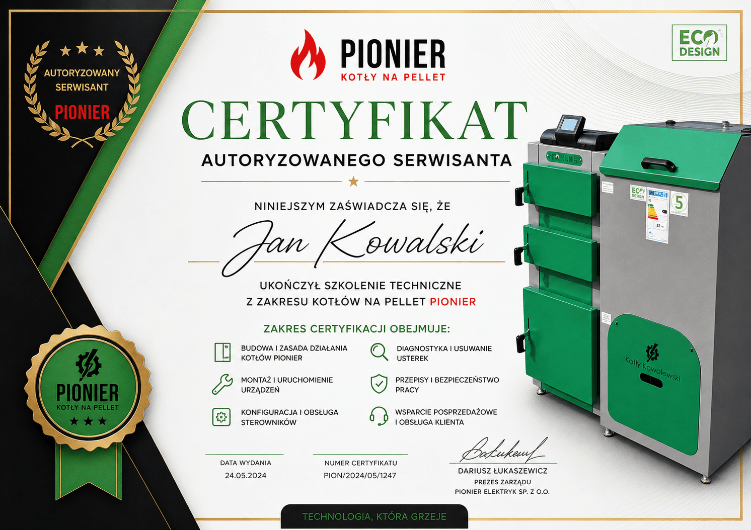 Certyfikowany serwisant Pionier