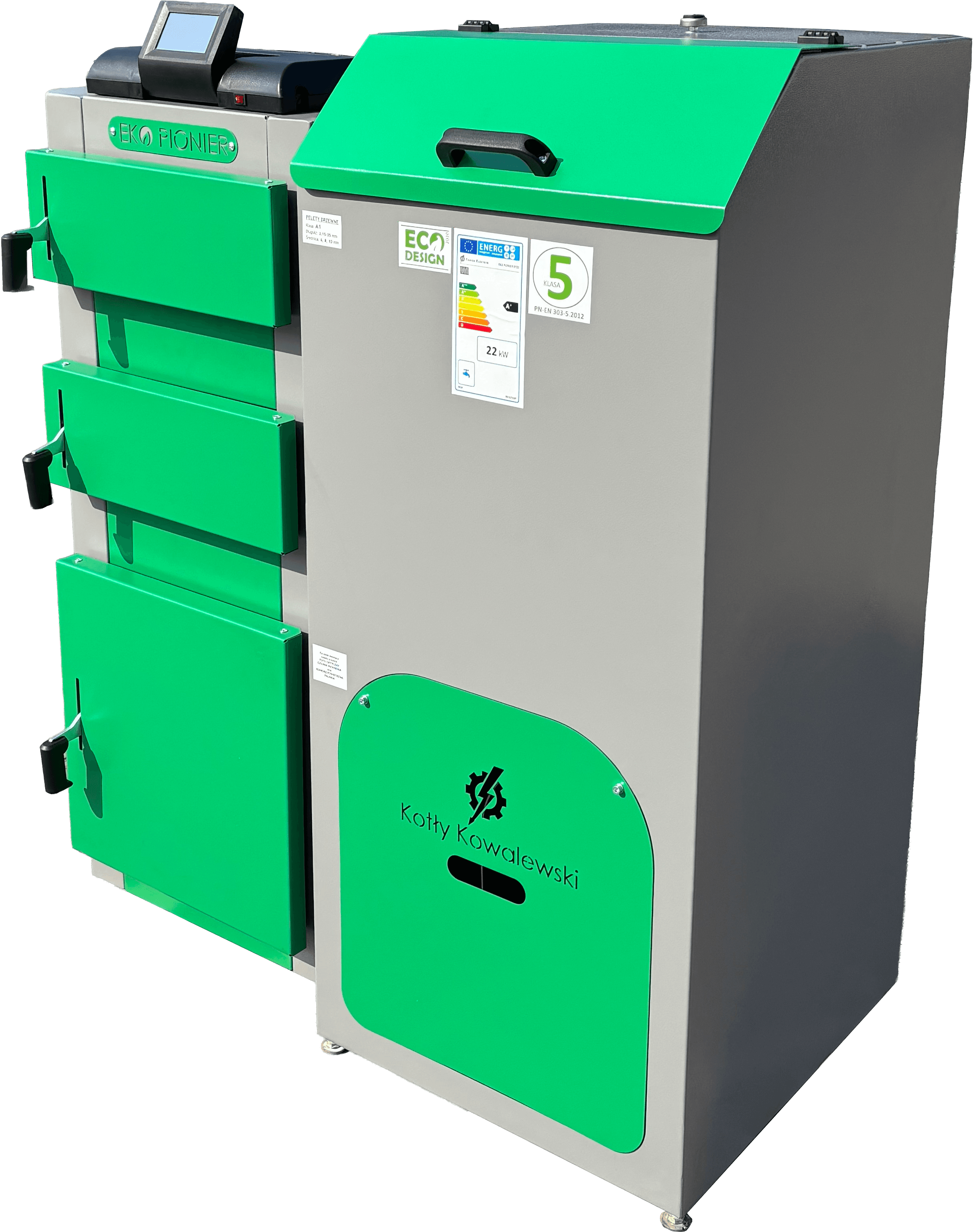 EKO PIONIER - DYM TYŁ 22kW