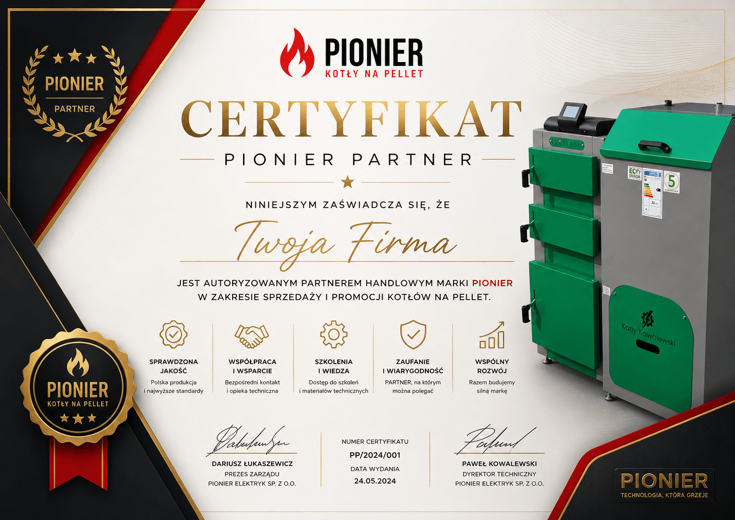 Kotły Pionier współpraca